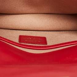 Tod's Red Leather T Timeless Micro Crossbody Bag