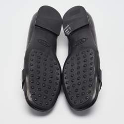 Pre Owned Tod's Black Leather Ballet Flats Size 38.5