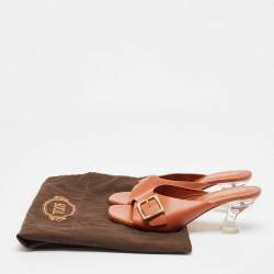 Tod's Brown Leather Slide Sandals Size 39