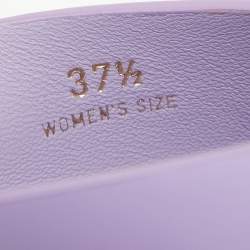 Pre Owned Tod's Purple Leather Slide Sandals Size 37.5