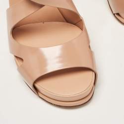 Tod's Beige Leather Ankle Strap Sandals Size 37
