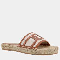 Tod'S Beige Straw Sandals EU 40