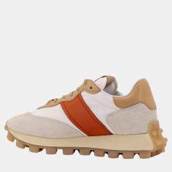 Tod'S White Nylon and Suede Sneakers EU 37