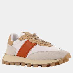 Tod'S White Nylon and Suede Sneakers EU 37