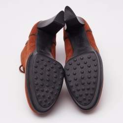 Tod's Brown Suede Lace Booties Size 37