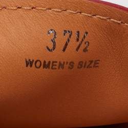 Tod's Red Leather Slip On  Loafers Size 37.5