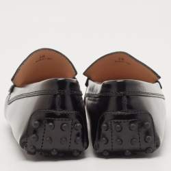 Tod's Black Leather Penny Driving Loafers Size 38