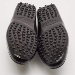 Tod's Black Leather Penny Driving Loafers Size 38