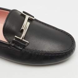 Pre Owned Tod's Black Leather Penny Loafers Size 38.5
