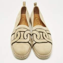 مملوكة مسبقًا حذاء إسبادريل فلات تودز سويدي بيج كيت مقاس 41