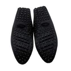 مملوكة مسبقًا Tod's Black Pony Hair Bow Loafers Size 38