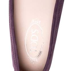 Pre Owned Tod’s Purple Suede Gommino Driving Loafers Size 38.5