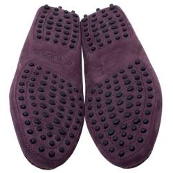 Pre Owned Tod’s Purple Suede Gommino Driving Loafers Size 38.5