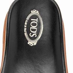 Tod's Fuchsia Velvet Studded Flat Slides Size 39