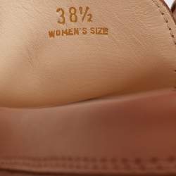 Pre Owned Tod's Brown Leather Double T Slip On Loafers Size 38.5