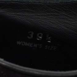 مملوكة مسبقًا Tod's Black Suede Buckle Block Heel Booties Size 39.5 