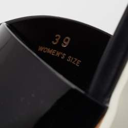 مملوكة مسبقًا Tod's Black Patent Leather Ankle Strap Block Heel Sandals Size 39