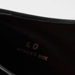 Pre Owned Tod's Black Suede Leather Buckle Detail Block Heel Booties Size 40