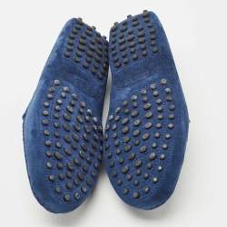 مملوكة مسبقًا Tod's Navy Blue Suede Penny Loafers Size 35