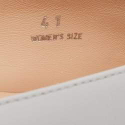 Pre Owned Tod's Grey Leather Studded Espadrille Ballet Flats Size 41