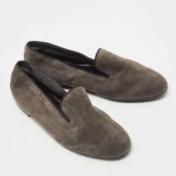 مملوكة مسبقًا Tod's Grey Suede  Smoking Slippers Size 38