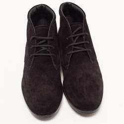 Pre Owned Tod's Black Suede Ankle length Boots Size 39