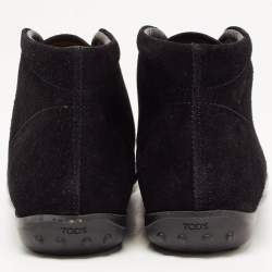 Pre Owned Tod's Black Suede Ankle length Boots Size 39