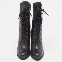 مملوكة مسبقًا Tod's Black Leather Midcalf Boots Size 37