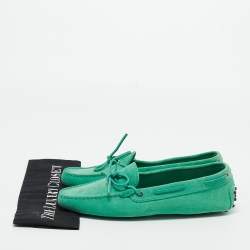 Pre Owned Tod's Green Suede City Gommino Loafers Size 41