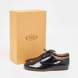 Pre Owned حذاء أكسفورد تودز جلد أسود مقاس 37