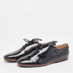 Pre Owned حذاء أكسفورد تودز جلد أسود مقاس 37