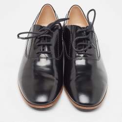 Pre Owned حذاء أكسفورد تودز جلد أسود مقاس 37