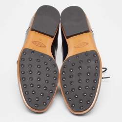 Pre Owned حذاء أكسفورد تودز جلد أسود مقاس 37