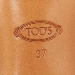 Pre Owned حذاء أكسفورد تودز جلد أسود مقاس 37