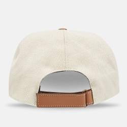 Pre Owned Tod's Cream Cotton Blend Canvas Baseball Cap 