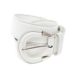 Tod's White Leather Belt 95 CM