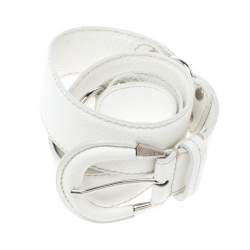 Tod's White Leather Belt 95 CM