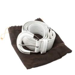 Tod's White Leather Belt 95 CM
