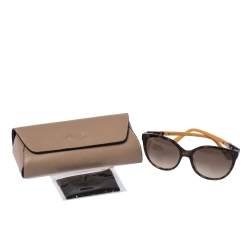 Tod's Dark Havana & Mustard/ Brown Gradient TO174 Round Sunglasses