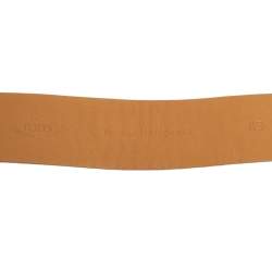 Tod's Metallic Gold Leather Buckle Belt 85 CM