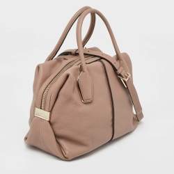 Pre Owned Tod's Old Rose Leather D Bowler Bag