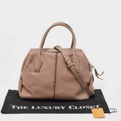 Pre Owned Tod's Old Rose Leather D Bowler Bag