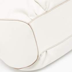 Tod's White Leather Front Pocket Satchel