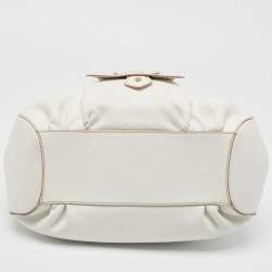 Tod's White Leather Front Pocket Satchel