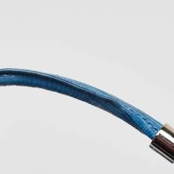 Tod's Blue Lizard Crystal Embellished Frame Shoulder Bag