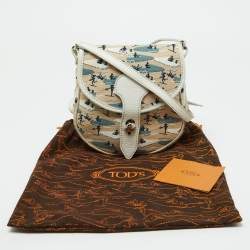 Tod's Multicolor Printed Canvas and Leather Crossbody Bag