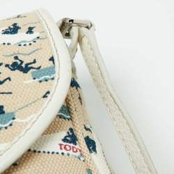 Tod's Multicolor Printed Canvas and Leather Crossbody Bag