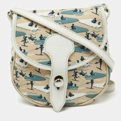 Tod's Multicolor Printed Canvas and Leather Crossbody Bag