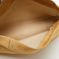 Pre Owned Tod's Cream/Brown Nubuck Leather Turnlock Handle Bag