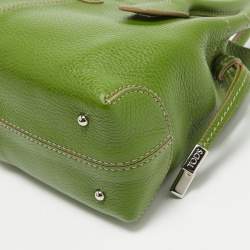 Tod's Green Leather D Bag Media Tote